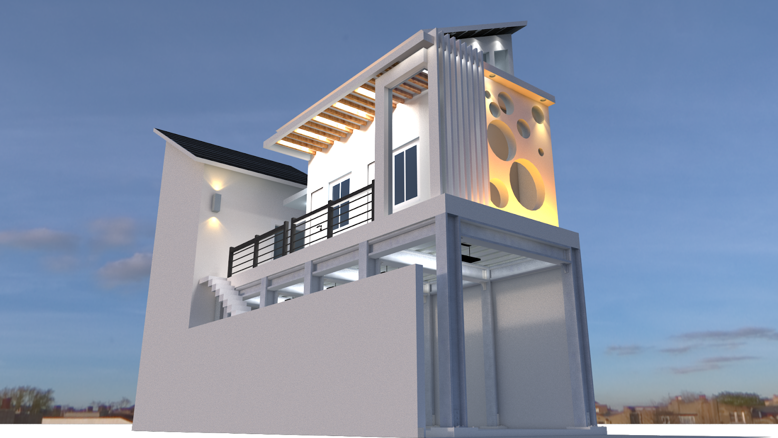 49 Desain Rumah 2 Lantai Lahan Sempit Gif SiPeti