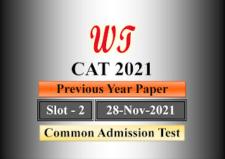 Download CAT 2021 Slot 2 previous year exam paper Free PDF with Answers download