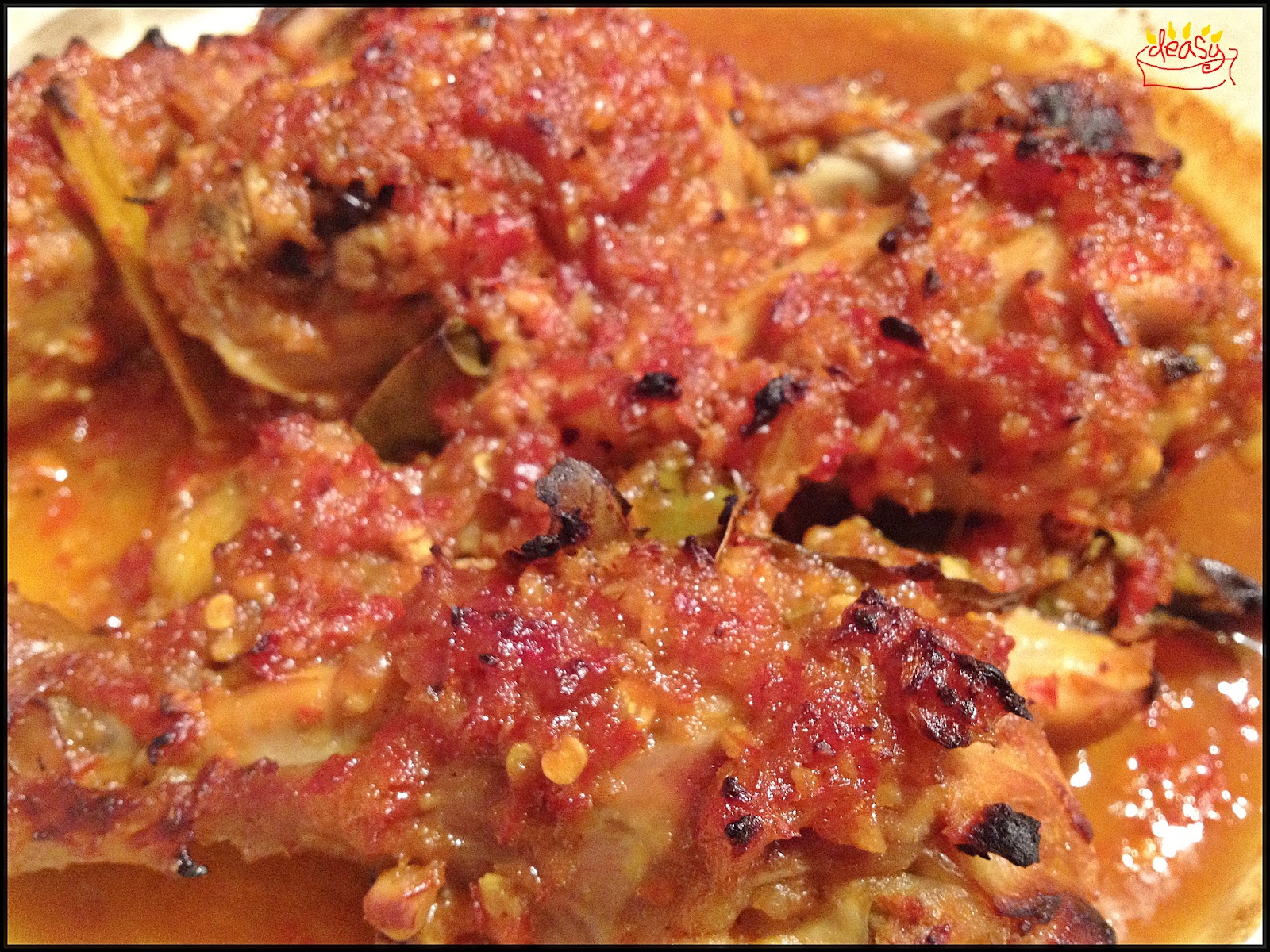 Grilled Chicken with Spicy Sauce Ayam Panggang Bumbu Rujak  