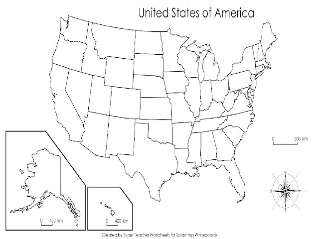 United States Blank Map Printable