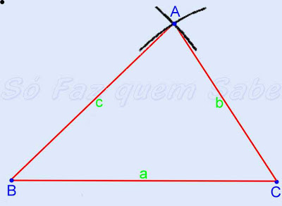 Ligando-se os três vértices aparece o triângulo desejado.