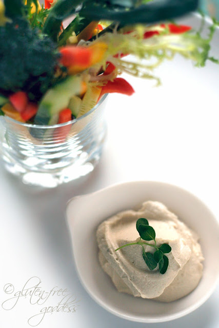 Raw cashew hummus is creamy, vegan and delicious