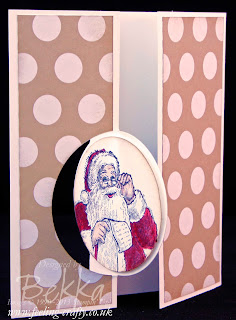 Santa's List Circle Thinlit Card by UK Stampin' Up! Demonstrator Bekka Prideaux