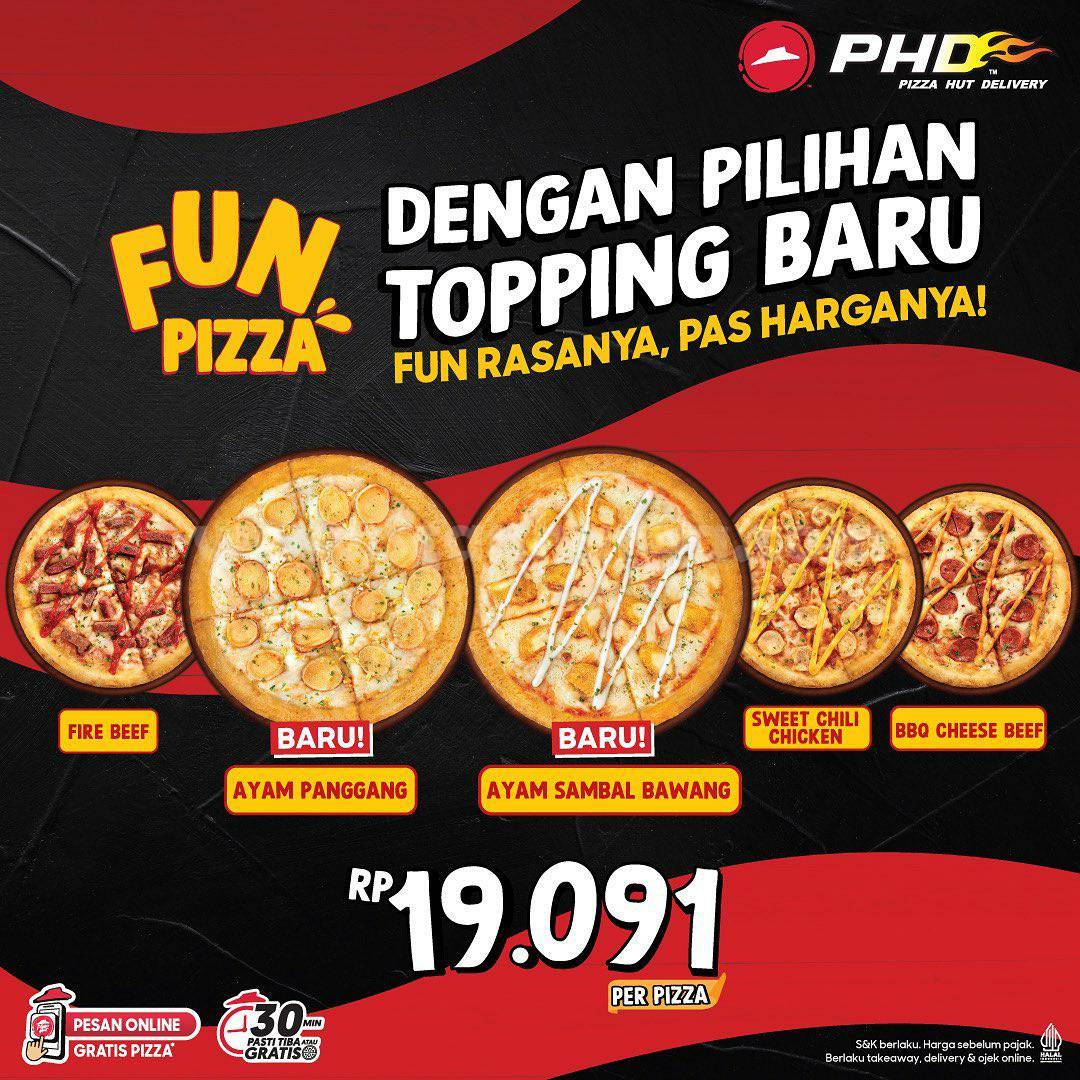 PHD Promo Fun Pizza Hanya Rp. 19.091 per pizza