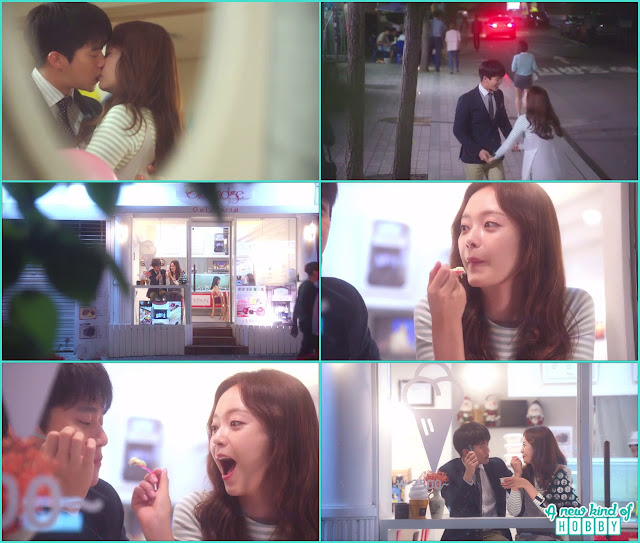 after the kiss jae in ask da hyun for a walk and they eat icecream as they couldn't do their dates properly because of the misunderstanding  - Something About 1 Percent - Episode 11 (Eng sub)