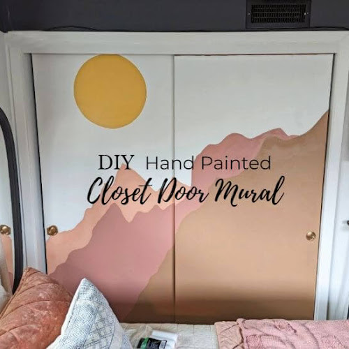 DIY Closet Door Mural