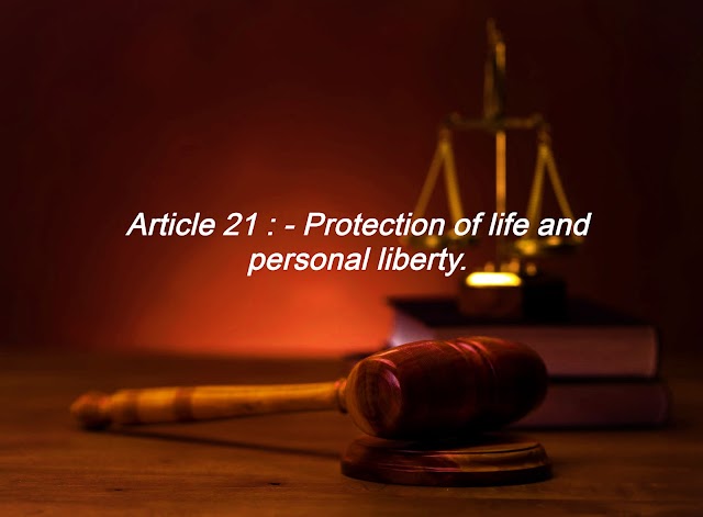 What is article 21 of indian Constitution in Hindi