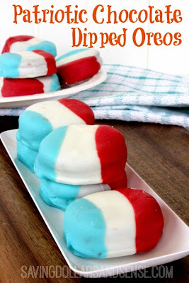 Patriotic Chocolate-Dipped Oreos