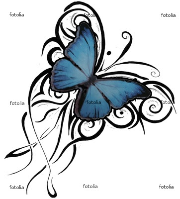 Tribal butterfly tattoo designs are generally comprised of simple flowing