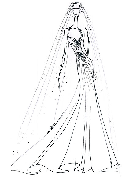 designer dresses sketches. Wedding Dress sketches for