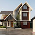Multi-Gabled Modern Marvel: 2150 Sq.Ft. Sloped Roof Contemporary Home Design