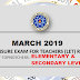 March 2019 LET teachers board exam list of passers: Elementary and Secondary Level