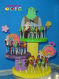 Shrek decoration for children parties, table centerpieces