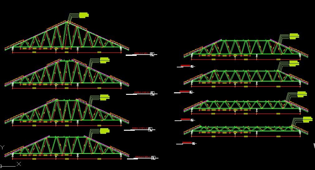 DOWNLOAD GAMBAR AUTOCAD Gambar AutoCAD Rangka Atap  Baja  