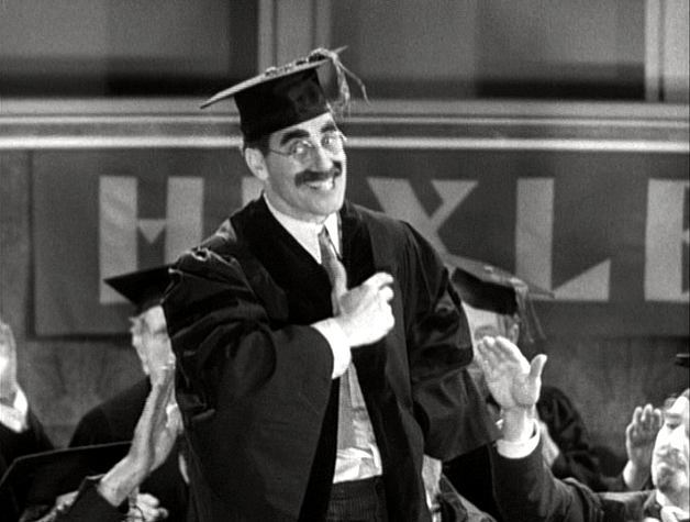 Professor Quincy Adams Wagstaff played by Groucho Marx to the faculty of 