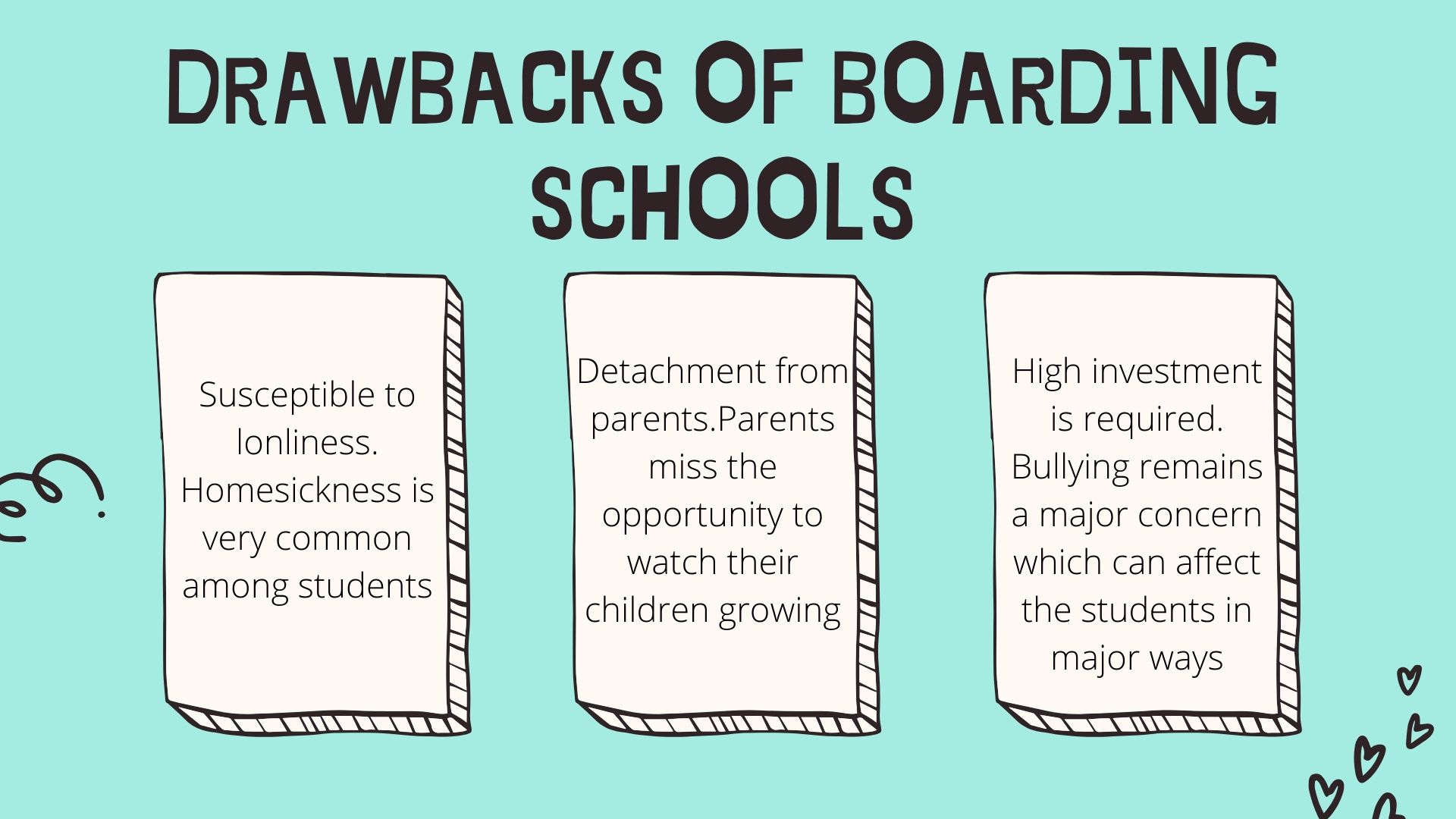 Drawbacks of Boarding School