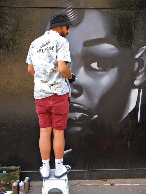 Street artists, Art on a Brixton Street - Josephine Avenue's annual Urban Art festival, July 2015