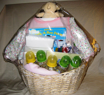Extra Large Baby Shower Gift Basket (back view) Custom Hello Kitty Basket 