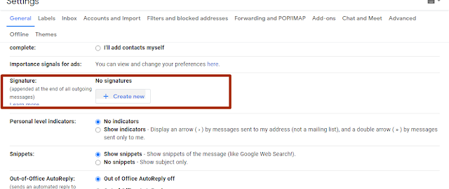 How to add or Change signature In Gmail ?