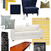 Mood Board: Blue and yellow living room