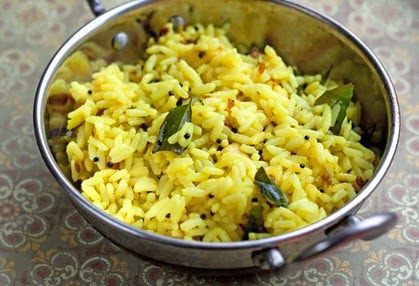 Serving South Indian Lemon Rice