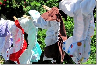 Clothesline diaper header