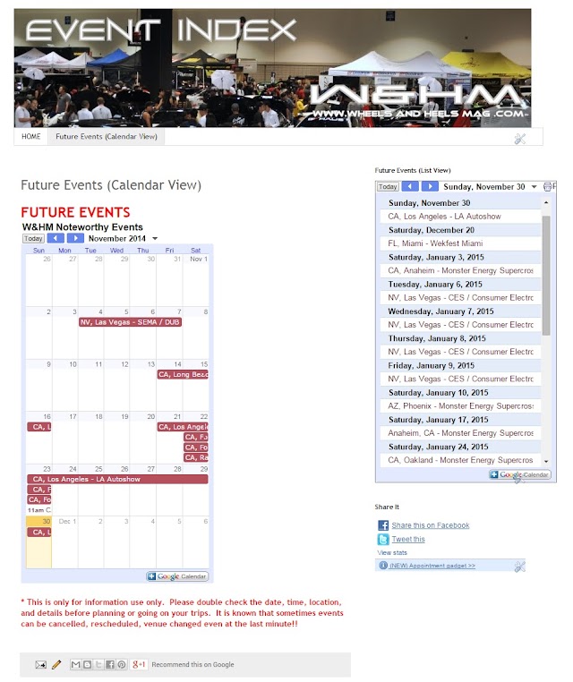 2015 Car Show Event Calendar Updates in Our W&HM Event Page