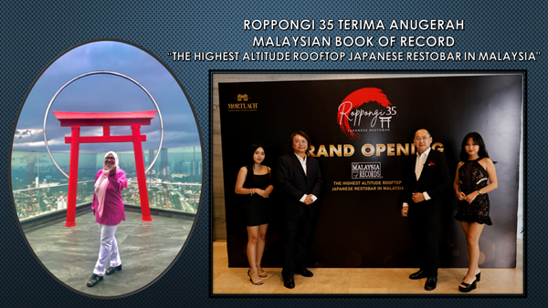 Roppongi 35 Terima Anugerah Malaysian Book of Record