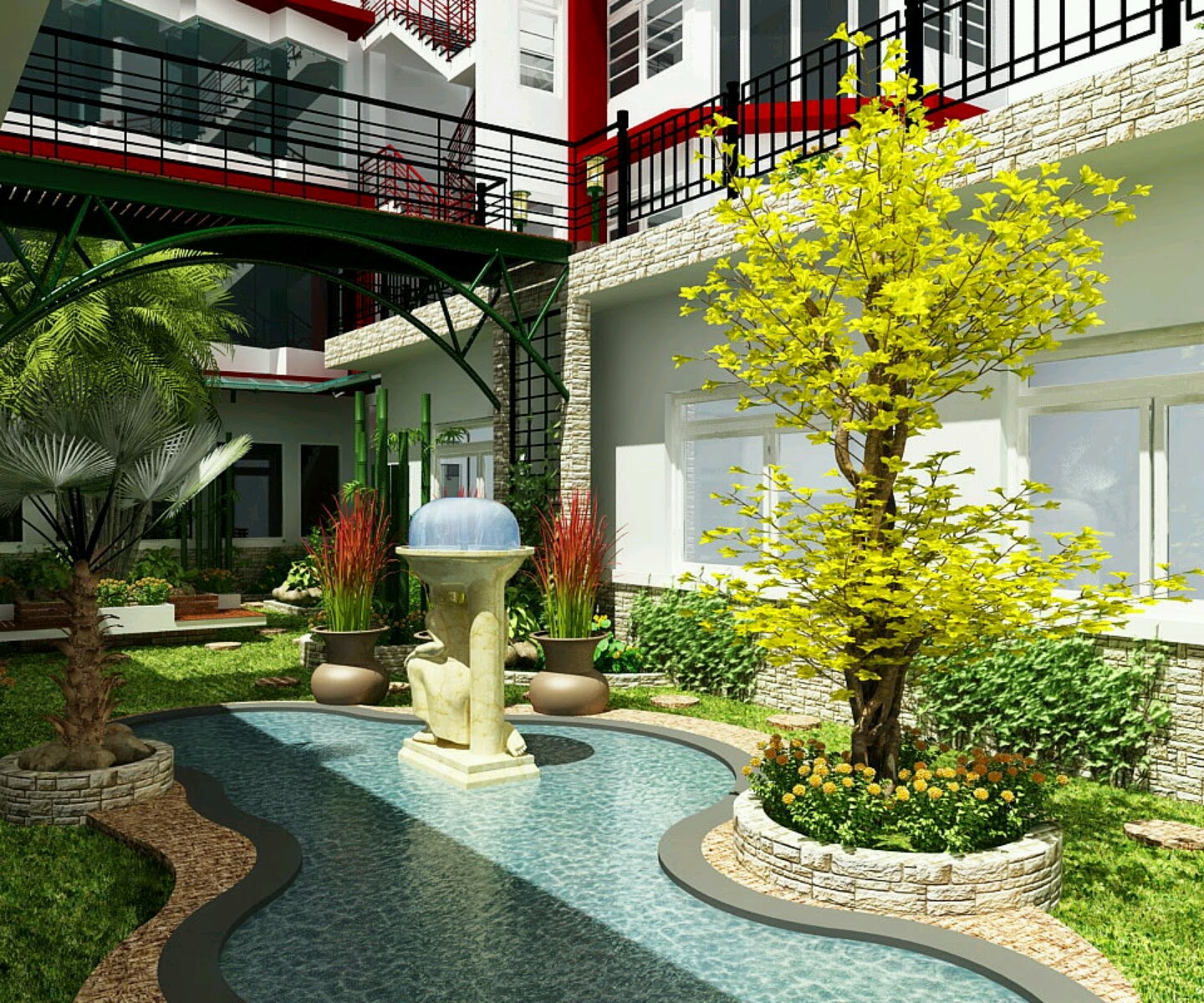  Taman Rumah Minimalis Modern  Beserta Gambar dan Contoh desain