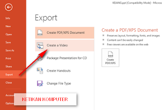 Salah satu aplikasi yang paling popular dipakai sebagai media presentasi ialah Power Poi Cara Merubah atau Convert Power Point 2013 Menjadi Video