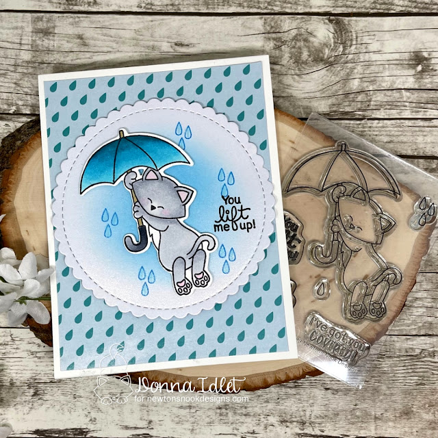 Newtons Nook Designs, Newton's Umbrella Stamp Set, Rainy Day Doxie Stamp Set,  copic coloring, stamping, Springtime paper pad