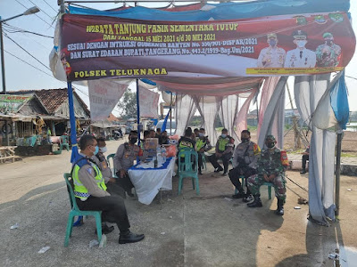 Polsek Teluknaga Laksanakan Pengamanan Menjelang Waisak 2021