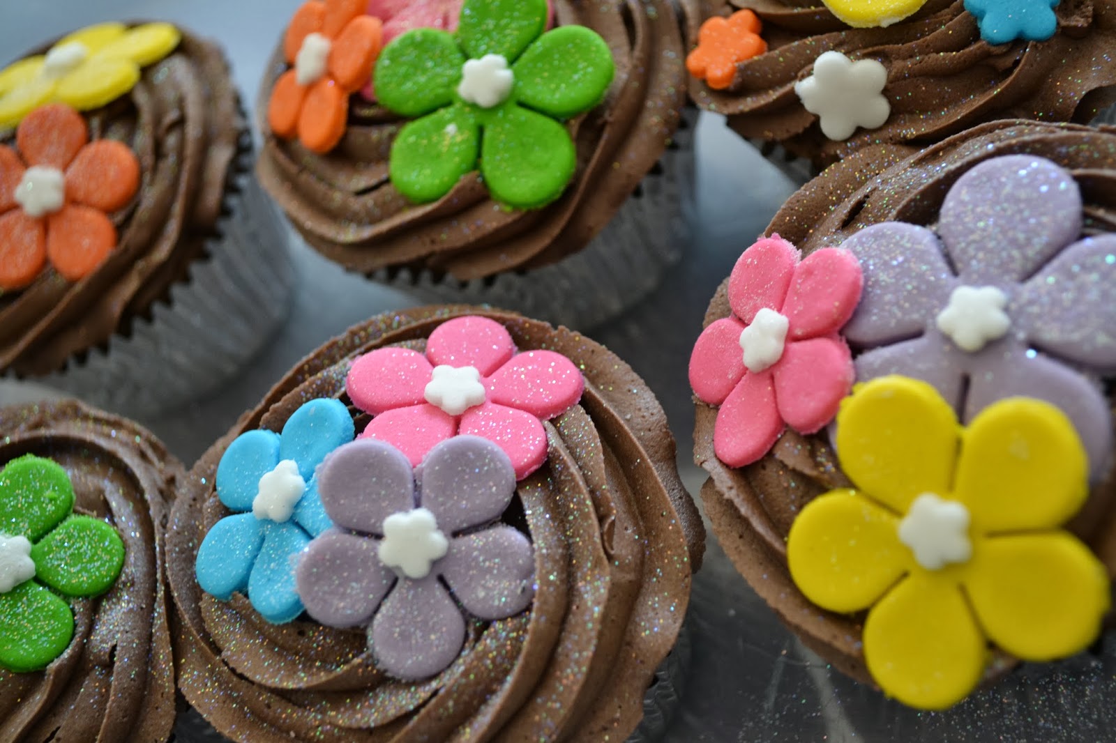 flower cupcakes