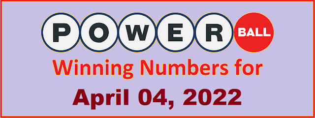 PowerBall Winning Numbers for Monday, April 04, 2022