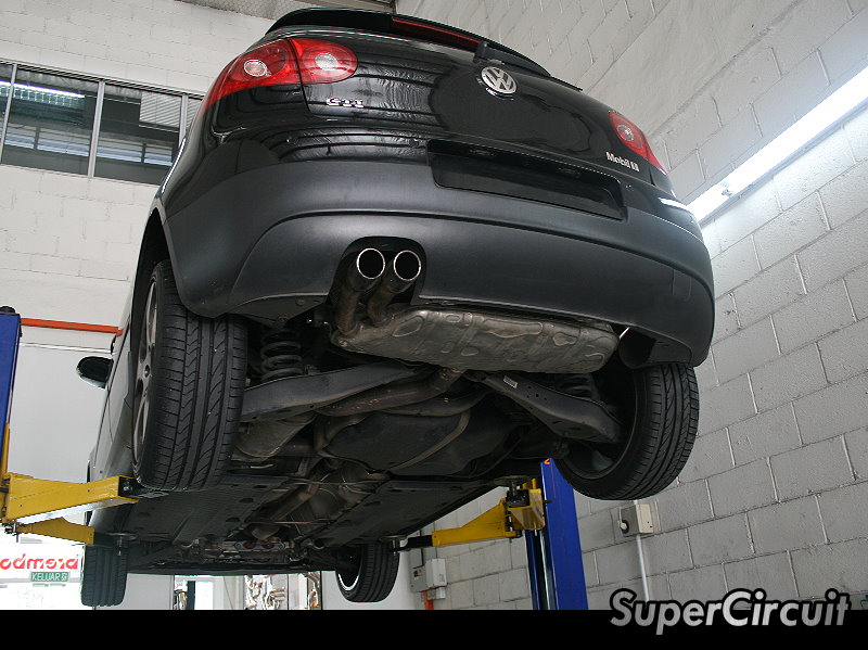 SuperCircuit has developed a stainless steel cat back exhaust kit for Golf 5