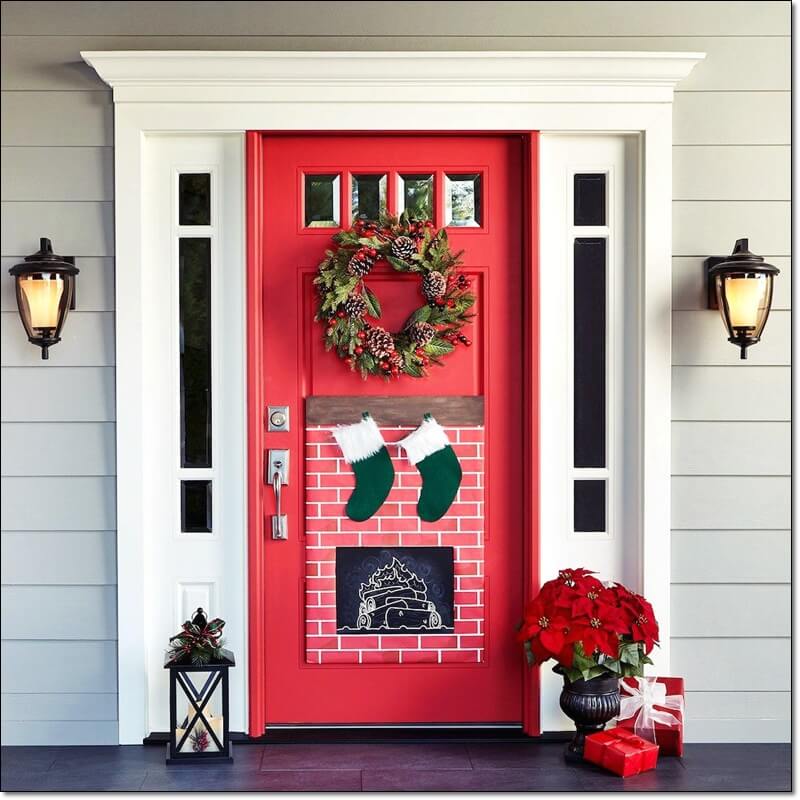 Christmas Door Decorations, Front Door, Porch