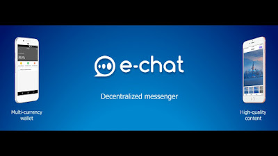 e-chat two-in one massaging and crypto wallet app