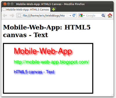 HTML5 Canvas - Apply shadow of Text