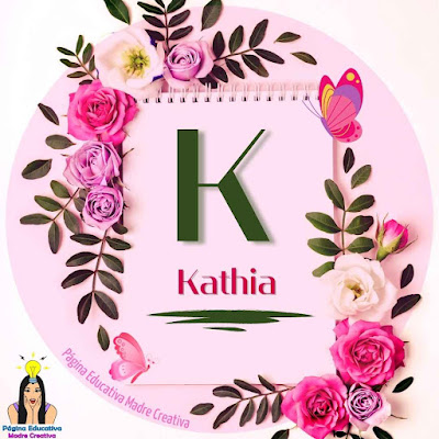 Cartel para imprimir del nombre Kathia gratis