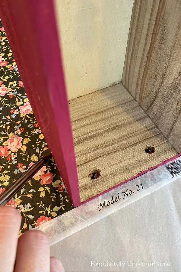 Tracing Printed Paper To Decorate A Wooden Box