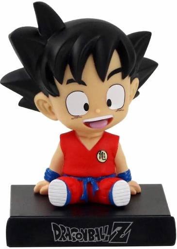 RVM Toys Bobble Head Dragon Ball Z for Car Dashboard with Mobile Holder Action Figure Toys Collectible Bobblehead Showpiece for Office Desk Table Top Toy for Kids and Adults Red