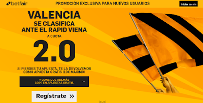 betfair Valencia se clasifica cuota 2 Europa League 25 febrero