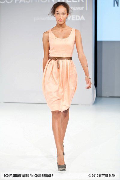 Peach Dress on Solo Lisa  Eco Fashion Week Spring Summer 2011  Nicole Bridger