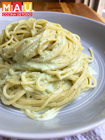 fetucinne verde espagueti poblano receta facil rapido