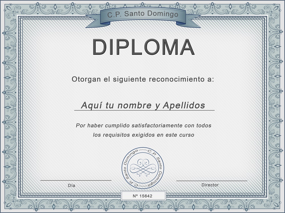 Plantilla psd para crear Diploma No12