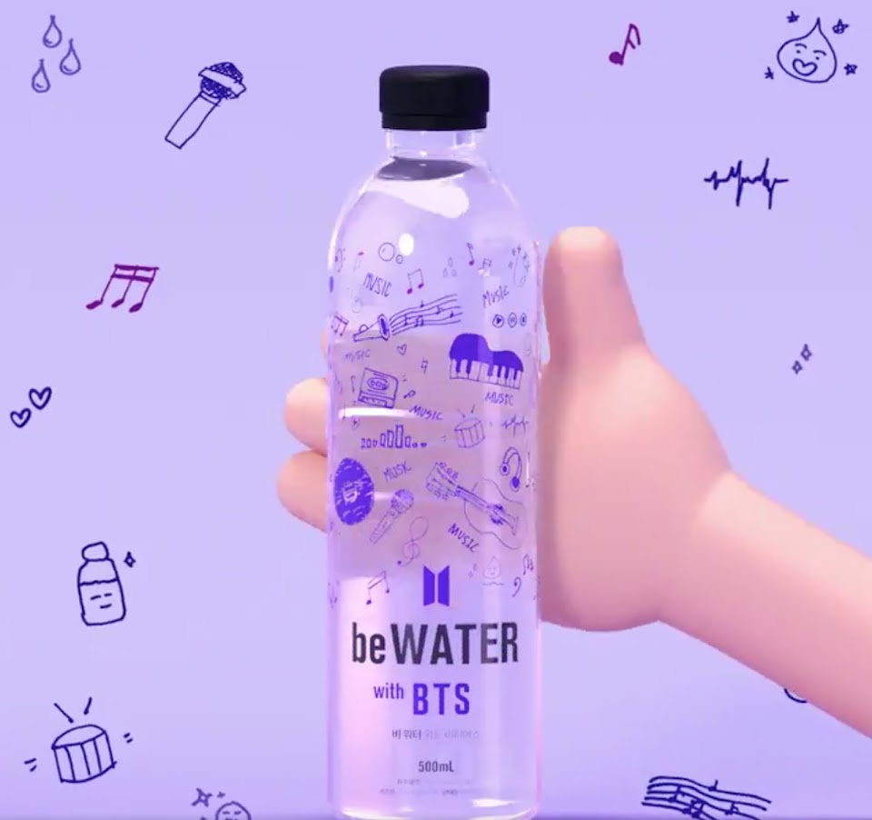 Big Hit Selling Premium Bottled Mineral Water, 'be WATER with BTS'