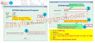 How to use AdjProg Epson ET-2820, ET-2821, ET-2825, ET-2826