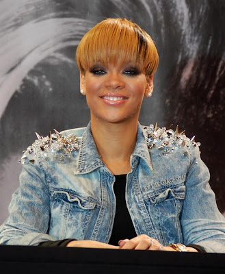 Rihanna Short Hairstyles for African American women 2010