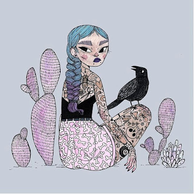 The Mesmerizing Tattooed Watercolor Girls of Heather Mahler