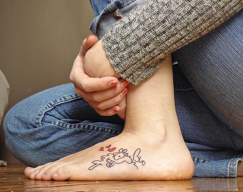 Girly Tattoos Cute Feminine Ankle Foot and Wrist Girly Foot Tattoos